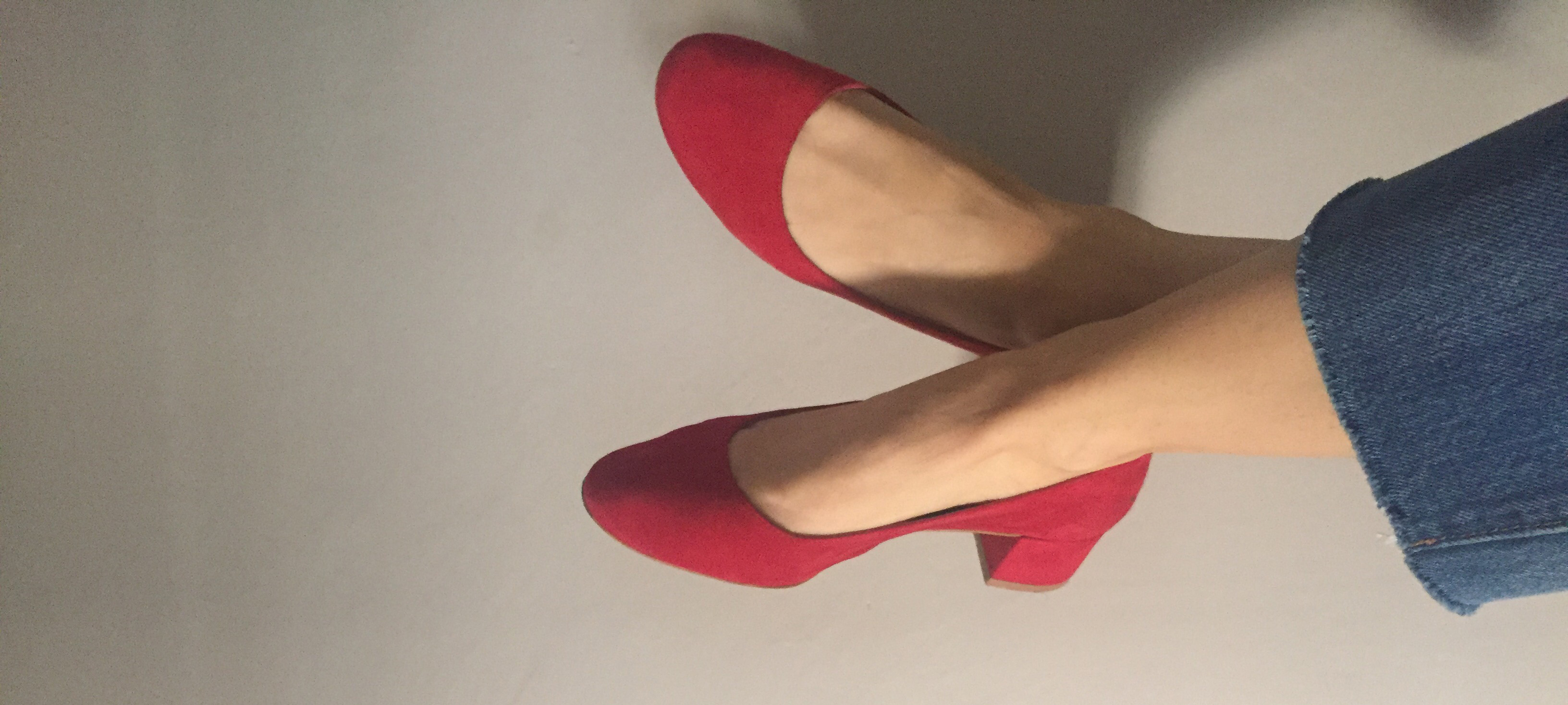 scarpe rosse tacco basso